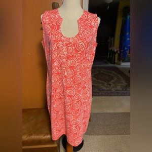 Katherine Way Coral and White Floral Dress